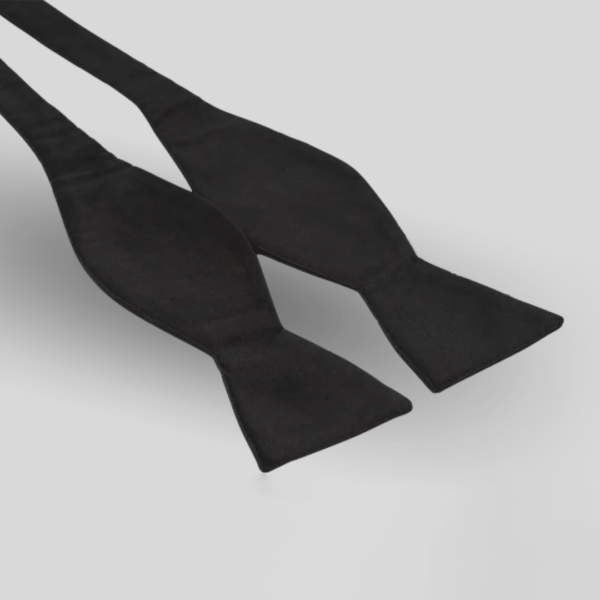 YSG Tailors self tie black plain bowtie