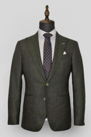 YSG Tailors the cantlay jacket blazer custom suiting green no vest