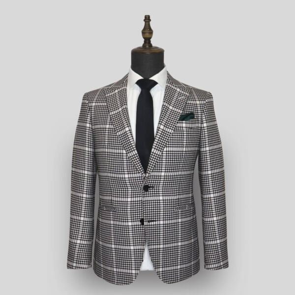 YSG Tailors the derby jacket blazer custom suiting check black white
