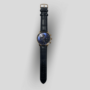 YSG Tailors watch blue leather face