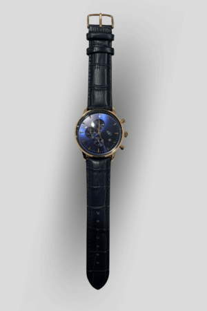 YSG Tailors watch blue leather face