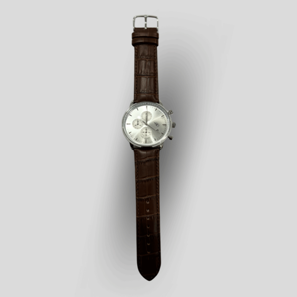 YSG Tailors watch brown leather silver