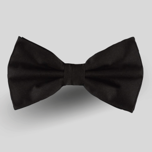 ysg tailors menswear black plain satin bowtie