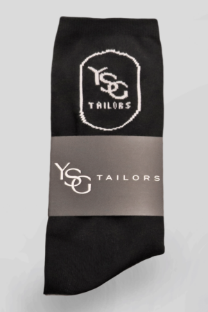 ysg tailors menswear black socks branded