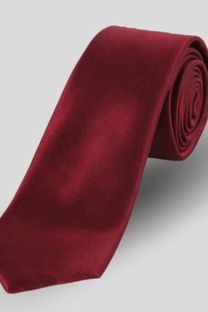 ysg tailors menswear burgundy plain tie