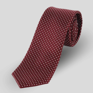 ysg tailors menswear burgundy square dot tie