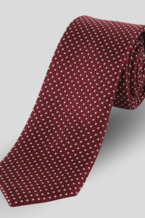 ysg tailors menswear burgundy square dot tie