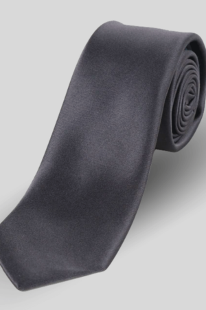 ysg tailors menswear charcoal Plain tie