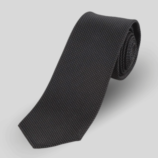 ysg tailors menswear charcoal pin dot tie