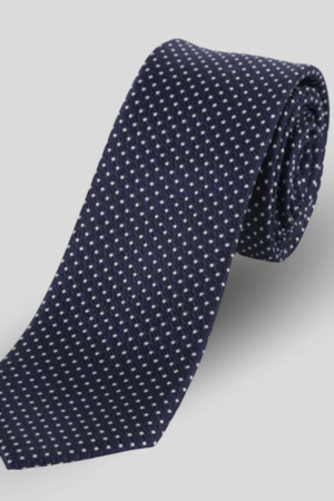 ysg tailors menswear navy square dot tie