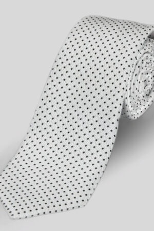 ysg tailors menswear white square dot tie